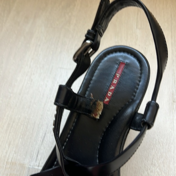 Prada sport black platform sandals size 9. Strap is broken. See photos - Picture 5 of 9
